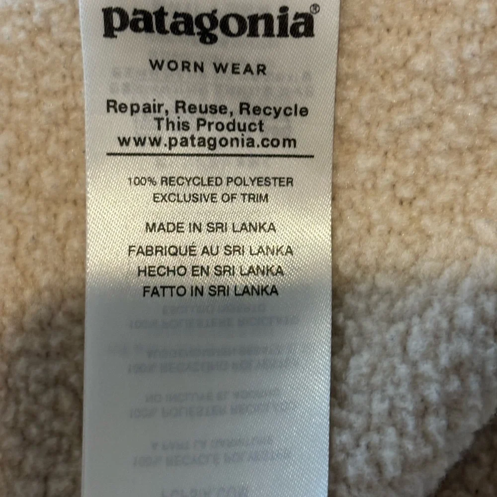 EUC Patagonia Cream Quarter-Zip Better Sweater Fleece Pullover - Picture 5 of 6